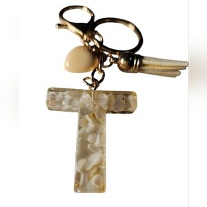 ​💛 T Resin Letter Keychain (Bag Charm) w/ Tassel